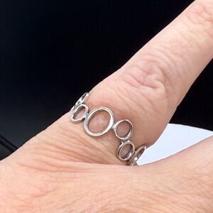 Stylish Silver Circle Ring